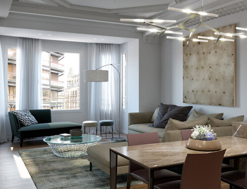 3D architectural renderings of luxury apartments